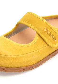 Papuci GRYXX galbeni, 25905, din piele intoarsa imagine