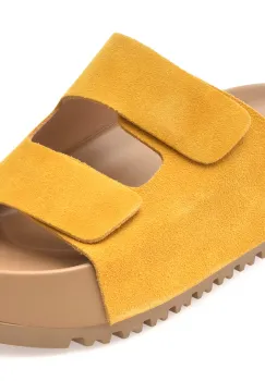 Papuci GRYXX galbeni, 33719, din piele intoarsa imagine