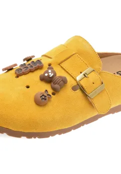 Papuci GRYXX galbeni, B6610, din piele intoarsa imagine