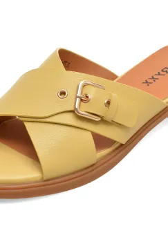 Papuci GRYXX galbeni, JL75, din piele naturala imagine