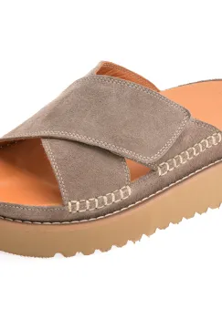 Papuci GRYXX gri, 5071004, din piele intoarsa imagine