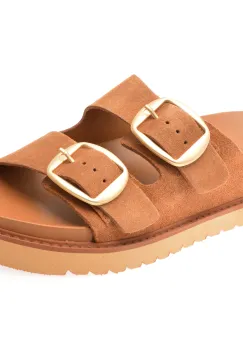 Papuci GRYXX maro, 452254, din piele intoarsa imagine