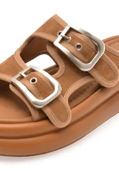 Papuci GRYXX maro, Y24L08, din piele intoarsa imagine