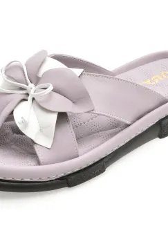 Papuci GRYXX mov, 91223, din piele naturala imagine