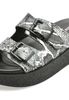 Papuci GRYXX negri, 1350D25, din piele naturala imagine