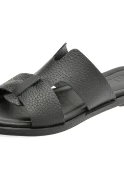 Papuci GRYXX negri, 153, din piele naturala imagine