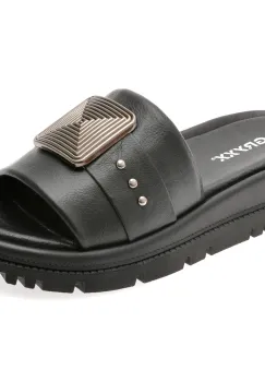 Papuci GRYXX negri, 220360, din piele naturala imagine