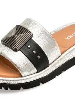 Papuci GRYXX negri, 220360, din piele naturala imagine