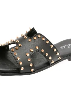 Papuci GRYXX negri, 231360, din piele naturala imagine