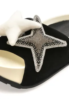 Papuci GRYXX negri, 2727, din piele intoarsa imagine