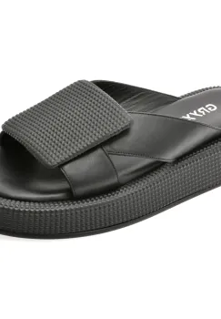 Papuci GRYXX negri, 3154248, din piele naturala imagine