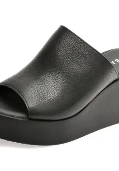 Papuci GRYXX negri, 366002, din piele naturala imagine