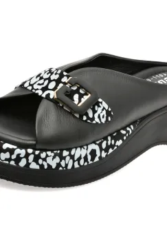 Papuci GRYXX negri, 4314072, din piele naturala imagine