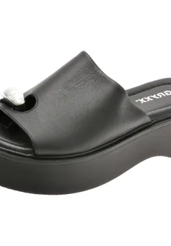 Papuci GRYXX negri, 471126, din piele naturala imagine