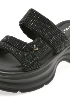 Papuci GRYXX negri, 47393, din material textil imagine