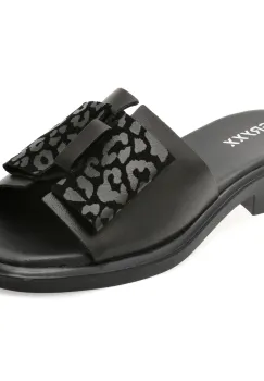 Papuci GRYXX negri, 6A038, din piele naturala imagine