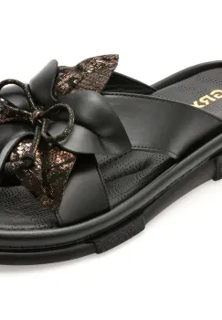 Papuci GRYXX negri, 91223, din piele naturala imagine