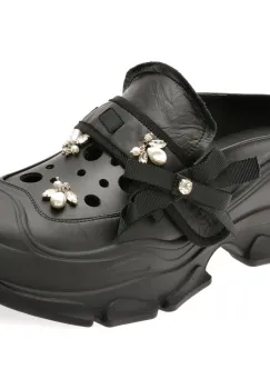 Papuci GRYXX negri, AQ2218, din piele naturala imagine