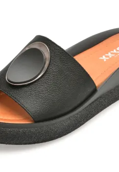 Papuci GRYXX negri, CS6123, din piele naturala imagine