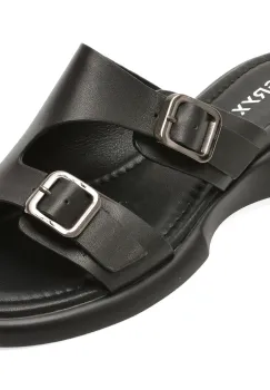 Papuci GRYXX negri, JL50, din piele naturala imagine