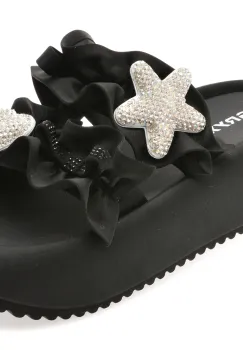 Papuci GRYXX negri, Y24L82, din material textil imagine