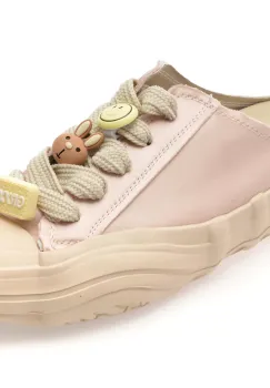 Papuci GRYXX nude, 21092, din material textil imagine