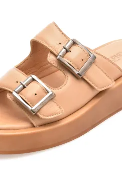 Papuci GRYXX nude, 5009, din piele naturala imagine