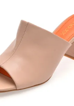 Papuci GRYXX nude, A212, din piele naturala imagine