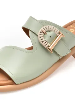 Papuci GRYXX verzi, 22040, din piele naturala imagine