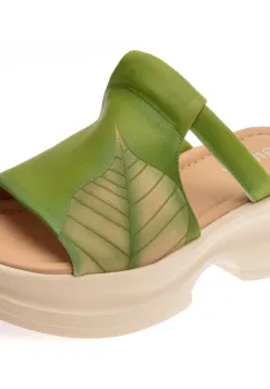 Papuci GRYXX verzi, 28619, din piele naturala imagine
