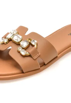 Papuci IMAGE maro, 9133, din piele naturala imagine