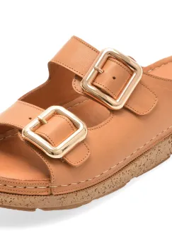 Papuci IMAGE maro, M200, din piele naturala imagine