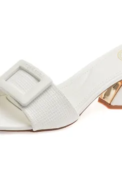 Papuci LAURA BIAGIOTTI albi, 9035, din material textil imagine