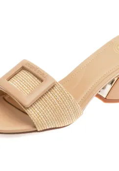 Papuci LAURA BIAGIOTTI bej, 9035, din material textil imagine