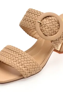 Papuci LAURA BIAGIOTTI bej, 9038, din piele ecologica imagine