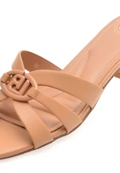 Papuci LAURA BIAGIOTTI gri, 9028, din piele ecologica imagine