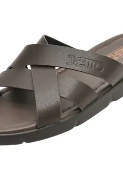 Papuci OTTER maro, FM60008, din piele naturala imagine