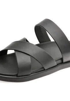 Papuci OTTER negre, 19981, din piele naturala imagine