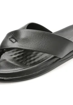 Papuci OTTER negri, AL2419, din piele naturala imagine