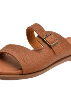 Papuci OZIYS maro, 151, din piele naturala imagine