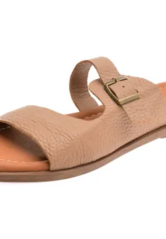 Papuci OZIYS maro, 153, din piele naturala imagine