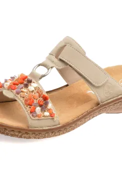 Papuci RIEKER gri, 62815, din piele ecologica imagine