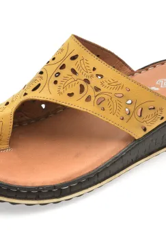 Papuci SHOOZY galbeni, EV28491, din piele naturala imagine