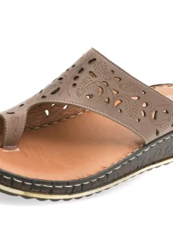 Papuci SHOOZY gri, EV28491, din piele naturala imagine