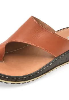 Papuci SHOOZY maro, EV2849, din piele naturala imagine