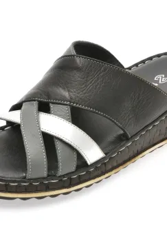 Papuci SHOOZY maro, EV2850, din piele naturala imagine