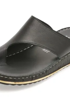 Papuci SHOOZY negri, EV2849, din piele naturala imagine