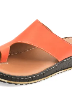 Papuci SHOOZY portocalii, EV2849, din piele naturala imagine