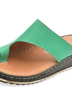 Papuci SHOOZY verzi, EV2849, din piele naturala imagine