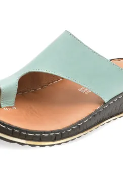 Papuci SHOOZY verzi, EV2849, din piele naturala imagine